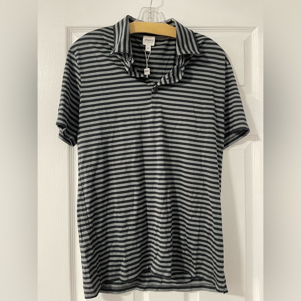 Men's Armani Collezioni Striped Polo Shirt